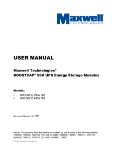 56V Modules Manual - Maxwell Technologies