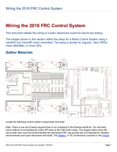 Wiring the 2016 FRC Control System