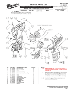 service parts list - Milwaukee Power Tools