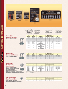 BATTERY TERMINALS - East Penn Manufacturing