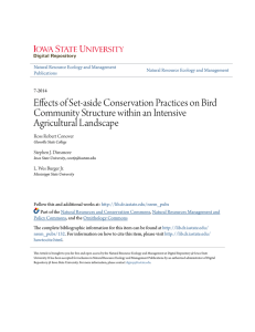 Effects of Set-aside Conservation Practices on Bird Community