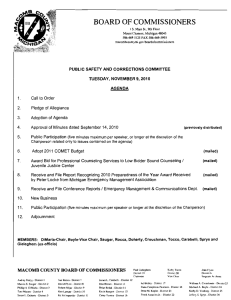 Public Safety and Corrections Final Agenda 11-09-10