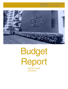 San Jose State University Budget Report FY 14/15