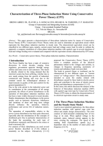 Characterization of Three-Phase Induction Motor Using