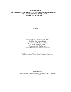 performance of a three-phase permanent magnet motor