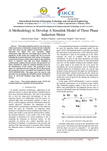 A Methodology to Develop A Simulink Model of Three Phase