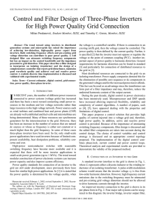 Control and Filter Design of Three-Phase Inverters - Spiral