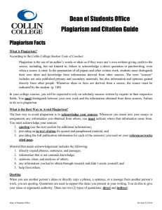 Dean of Students Office Plagiarism and Citation Guide