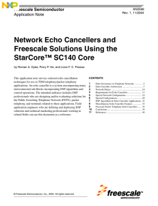 AN2598, Network Echo Cancellers and Freescale Solutions