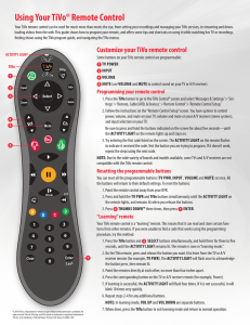 Using Your TiVo® Remote Control