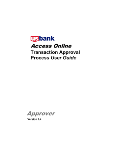 Transaction Approval Process User Guide