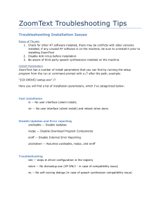 ZoomText Troubleshooting Tips - Accessing