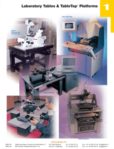 Laboratory Tables and TableTop™ Platforms (PDF file