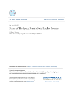 Status of The Space Shuttle Solid Rocket Booster