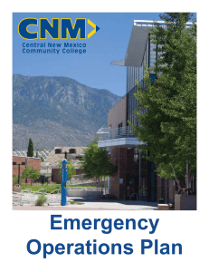 Emergency Operations Plan - Central New Mexico Community