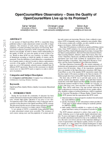 OpenCourseWare Observatory-