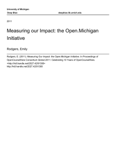 Measuring our Impact: the Open.Michigan Initiative