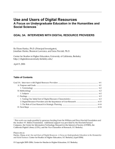 Use and Users of Digital Resources: A Focus on Undergraduate
