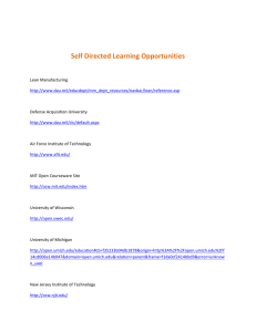 Self Directed Learning Opportunities