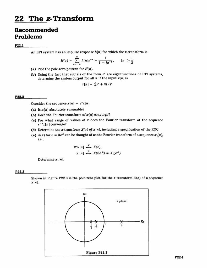 22 The Z Transform