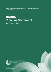 BXC04 — Planning Statement Addendum