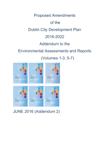 Proposed Amendments of the Dublin City Development Plan 2016