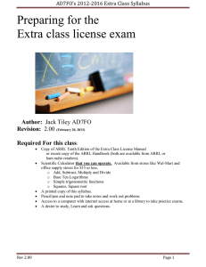 Preparing for the Extra class license exam