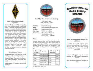 Nets: Southbay Amateur Radio Society