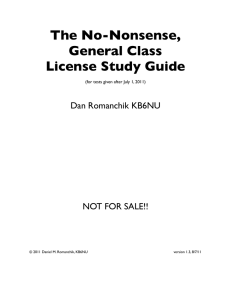 2011 No-Nonsense General Class License Study Guide