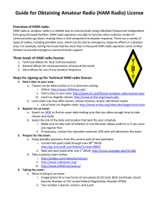 Guide for Obtaining Amateur Radio (HAM Radio) License