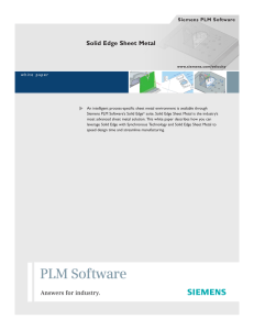 Solid Edge Sheet Metal White Paper - PBU CAD