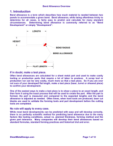 Sheet Metal - Bend Allowance