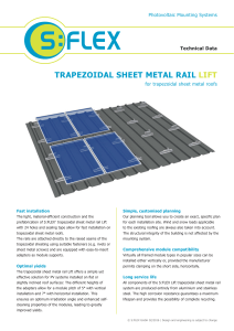 trapezoidal sheet metal rail lift