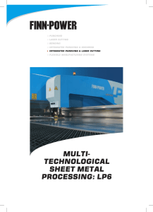 MULTI- TECHNOLOGICAL SHEET METAL PROCESSING: LP6