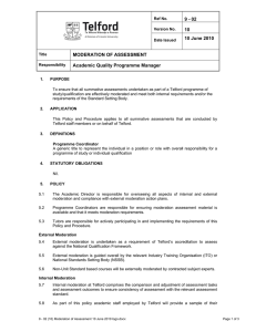 9 - 02 Moderation of Assessment