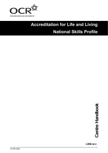 Accreditation for Life and Living National Skills Profile Centre