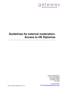 Guidelines for external moderation