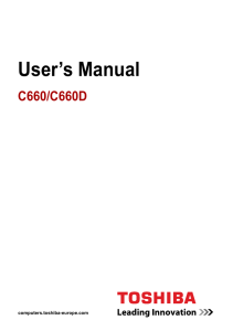 User`s Manual - TOSHIBA FORUMS