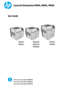 HP LaserJet Enterprise M604, M605, M606 User Guide