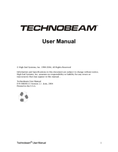 User Manual - High End Systems