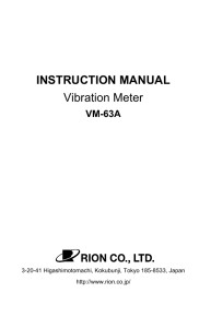 INSTRUCTION MANUAL Vibration Meter