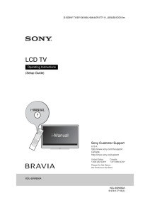 LCD TV - Sony Community