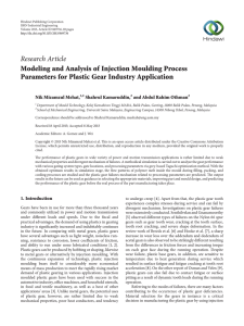 Modeling and Analysis of Injection Moulding Process Parameters for
