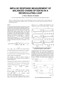 impulse response measurement of balanced chains of edfas in a