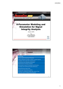 S-Parameter Modeling and Simulation for Signal