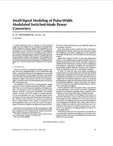 Small-signal modeling of pulse-width modulated switched
