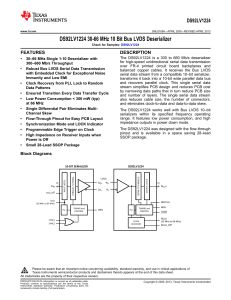 DS92LV1224 30-66 MHz 10 Bit Bus LVDS