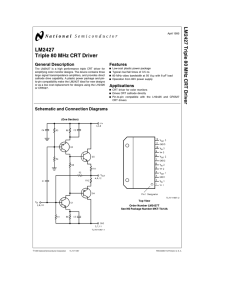 LM2427 Triple 80 MHz CRT Driver