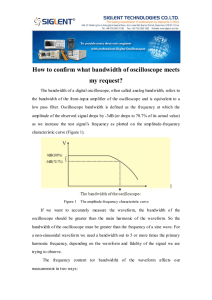 How to confirm what bandwidth of oscilloscope meets my request?