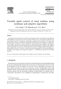 Variable speed control of wind turbines using nonlinear and